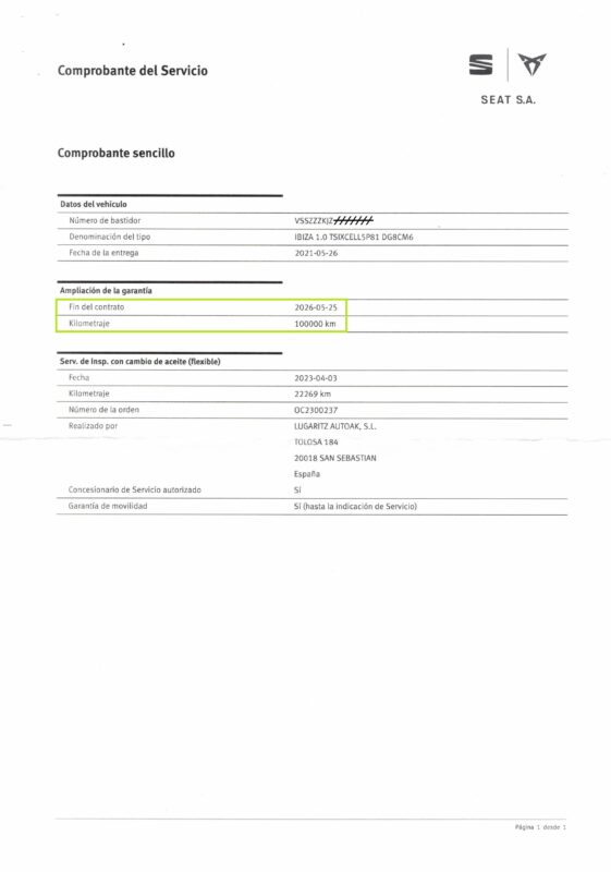 SEAT IBIZA XCELLENCE GO2 1.0 TSI 110 CV